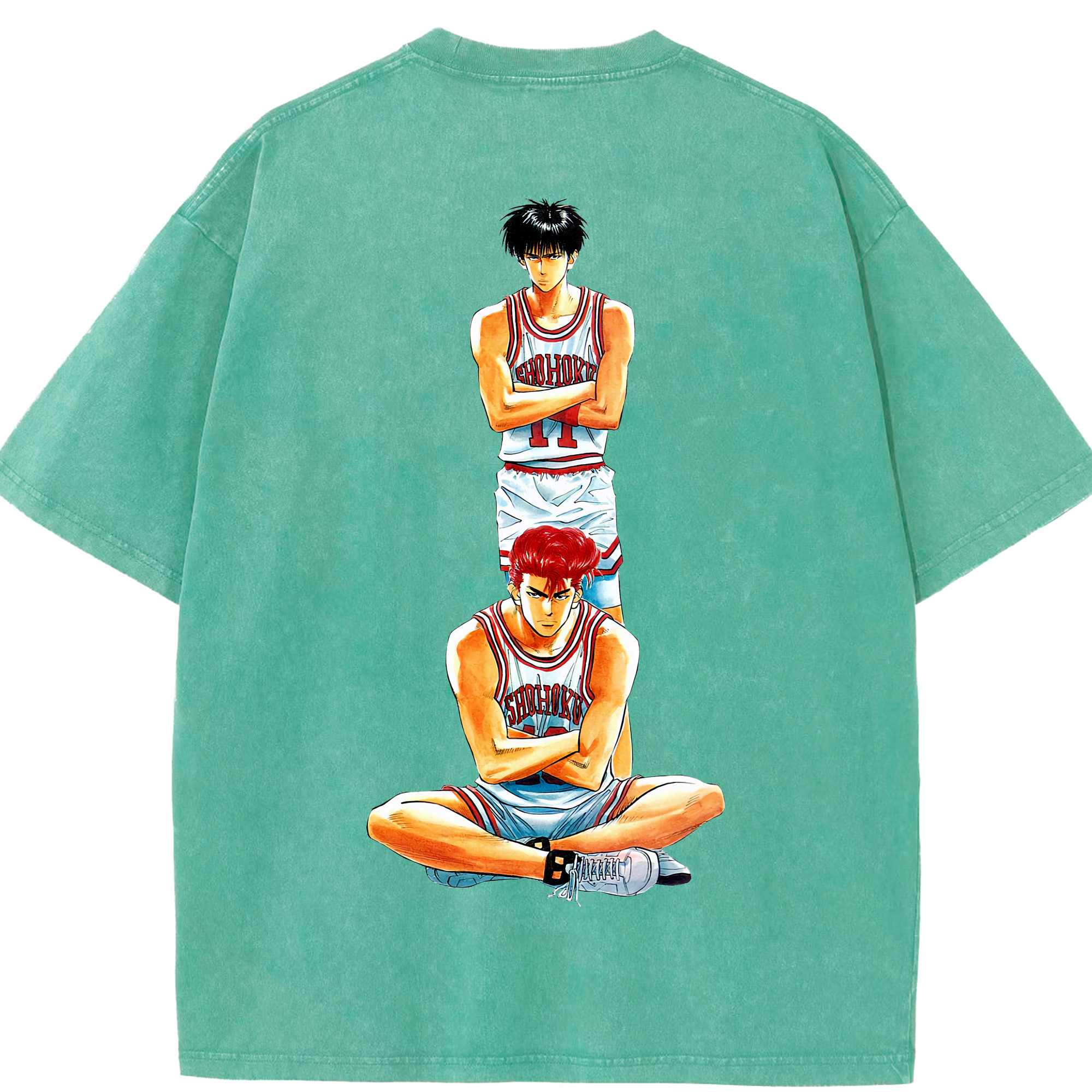 （画像用） SLAM DUNK／スラムダンク 綿100% ヴィンテージ風 半袖Tシャツ（背面プリント）